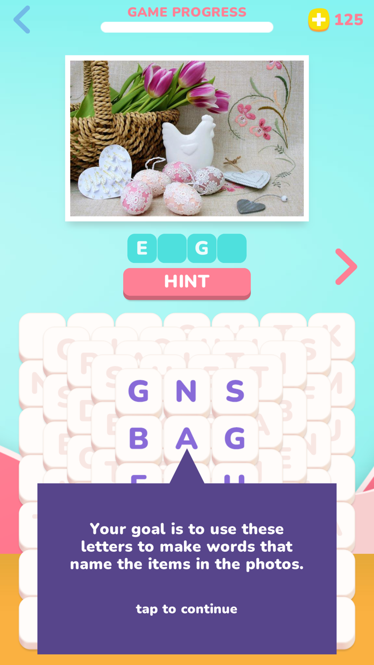 Photo Solitaire Word Game screenshot