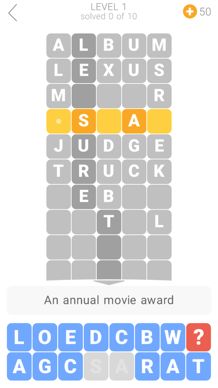 Word Tower Crosswords screenshot